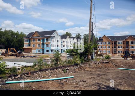 Morrisville, New Jersey, Stati Uniti. 30 maggio 2022: Scopri i progetti di costruzione di NJ. Cantiere di costruzione a Morrisville, NJ. Foto Stock