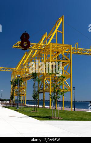 Nuova installazione sul lungomare di Hamilton. Hamilton, Ontario, Canada Foto Stock