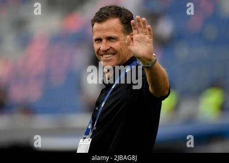 Bologna, Italia. 04th giugno 2022. Oliver Bierhoff durante la partita di calcio del gruppo UEFA Nations League 3 tra Italia e Germania allo stadio Renato Dall'Ara di Bologna (Italia), 4th giugno 2022. Foto Andrea Staccioli/Insidefoto Credit: Ininsidefoto srl/Alamy Live News Foto Stock