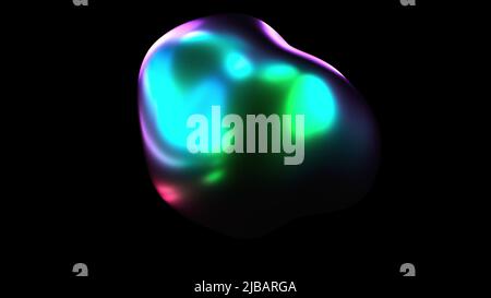 Metaballe colorate. Rendering 3D generato dal computer Foto Stock