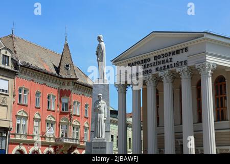 La piazza principale della Subotica nel nord della Serbia Foto Stock