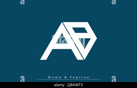 Lettere alfabetiche iniziali logo monogramma AB , BA Illustrazione Vettoriale