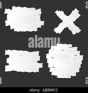Moduli bianchi strappati sul bordo della carta Illustrazione Vettoriale