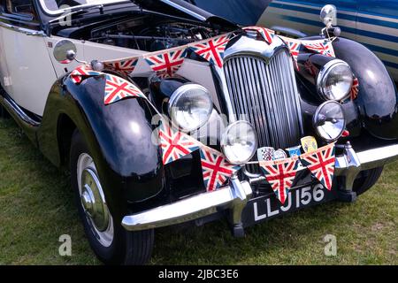 Mostra d'auto classica a Ramsgate parte delle celebrazioni del Platinum Jubilee Foto Stock