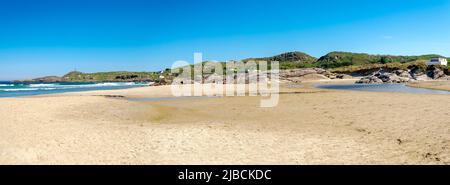 Spiaggia di Hellesto e paesaggio roccioso costiero panoramico, Stavanger, Norvegia, maggio 2018 Foto Stock