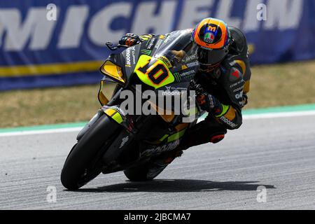 Barcellona, Spagna. 4th giugno 2022. Luca Marini dall'Italia del Mooney VR46 Racing Team con la Ducati durante la MotoGP Gran Premi Monster Energy de Catalunya al Circuit de Barcelona-Catalunya di Barcellona. (Credit Image: © David Ramirez/DAX via ZUMA Press Wire) Foto Stock