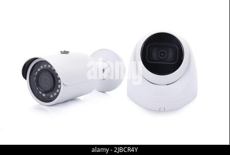 Videocamera di sicurezza CCTV Foto Stock