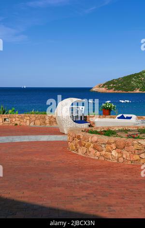 Paesaggio da Baja Sardegna, Italia Foto Stock