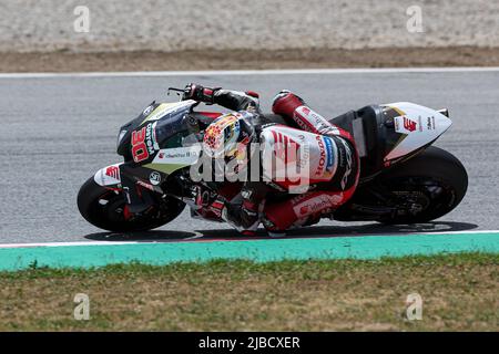 4 giugno 2022, Barcellona, Spagna: Takaaki Nakagami dal Giappone LCR Honda IDEMITSU con Honda durante la MotoGP Gran Premi Monster ENERGY de Catalunya al Circuit de Barcelona-Catalunya di Barcellona. (Credit Image: © David Ramirez/DAX via ZUMA Press Wire) Foto Stock