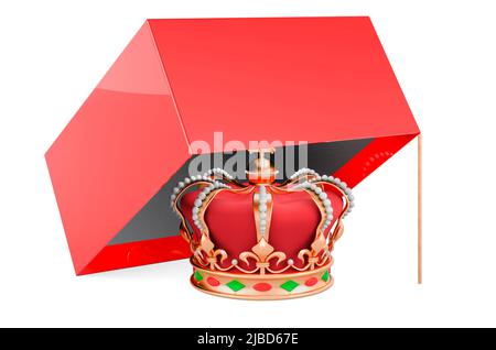 Trap con corona d'oro 3D rendering isolati su sfondo bianco Foto Stock