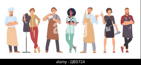 Proprietari di piccole imprese e roba. Illustrazione Vettoriale