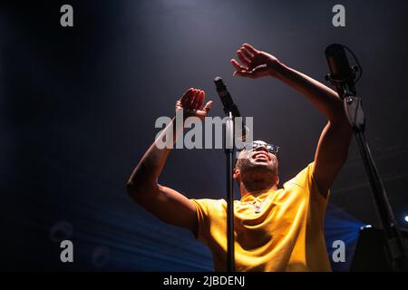 Trombone Shorty in esecuzione a Razzmatazz, Barcellona 3 giugno 2022. Fotografo: ALE Espaliat Foto Stock
