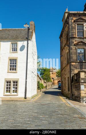 Ingresso al Palazzo di Linlithgow, Linlithgow, Scozia, Regno Unito Foto Stock