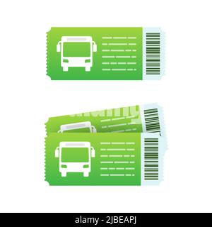 Biglietto bus, grande design per qualsiasi scopo. Vettore di trasporto. Icona Business Illustrazione Vettoriale