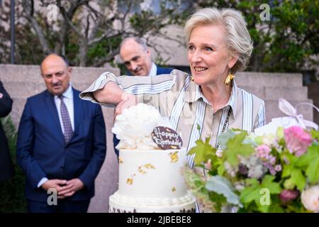 Atlanta. US, 05 giugno 2022, la principessa Astrid del Belgio ha ritratto celebrare il suo 60th compleanno durante una ricezione sulla missione economica belga negli Stati Uniti d'America, domenica 05 giugno 2022 ad Atlanta. Dal 4th al 12th giugno una delegazione con la Principessa e vari Ministri visiterà Atlanta, New York e Boston. BELGA PHOTO LAURIE DIEFFEMBACQ Foto Stock