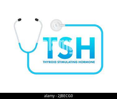 Infografica con ormone stimolante la tiroide. Ormone stimolante della tiroide. Illustrazione vettoriale Illustrazione Vettoriale