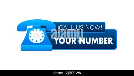 Vecchio telefono rosso in stile classico su sfondo bianco. Illustrazione del vettore cartoon Illustrazione Vettoriale