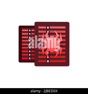 Archiviazione cloud. Memorizzazione dei dati. Protezione dei data center, sicurezza Internet. Illustrazione isometrica del vettore Illustrazione Vettoriale