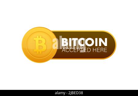 Valuta Crypto. Valuta Bitcoin. Portafoglio digitale Bitcoin Illustrazione Vettoriale