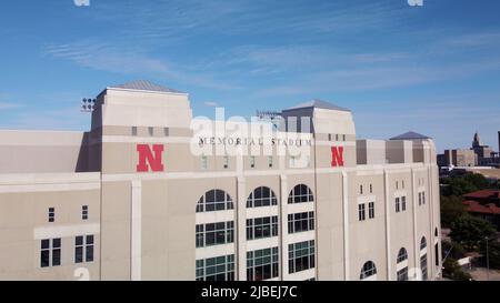 Lincoln, Nebraska - 29 maggio 2022: Stadio di calcio NCAA College dell'Università del Nebraska Foto Stock