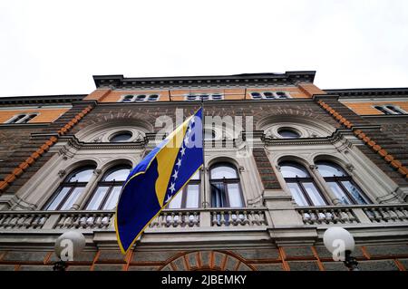 Costruzione della Presidenza della Bosnia-Erzegovina a Sarajevo, Bosnia-Erzegovina. Foto Stock