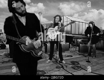 Concerto sul tetto dei Beatles Foto Stock