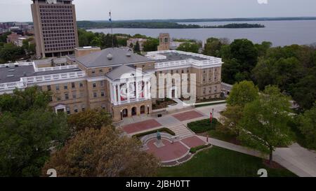 Madison, WISCONSIN - 24 maggio 2022: Edificio del campus universitario della University of Wisconsin Foto Stock