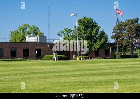 Dimondale MI - 4 giugno 2022: Esterno dell'edificio della posta della polizia di stato di Lansing Foto Stock