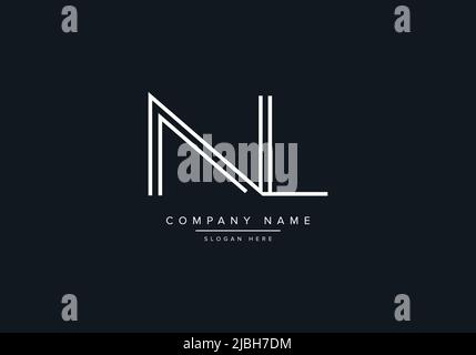 Lettere alfabetiche logo icona monogramma NL Illustrazione Vettoriale