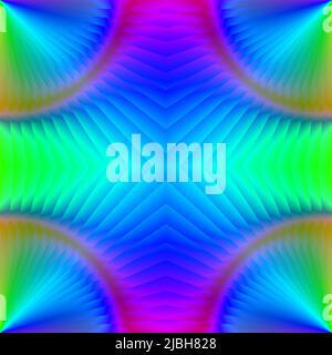 Illustrazione dello sfondo plissettato astratto synmetrical Foto Stock