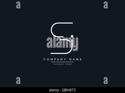 Modello vettoriale del logo Creative Letters si. Illustrazione Vettoriale