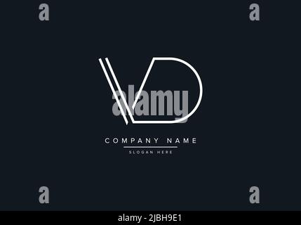 VD logo lettere astratte monogramma Illustrazione Vettoriale