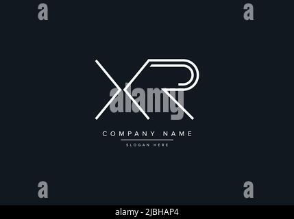 XR monogramma logo lettere astratte Illustrazione Vettoriale