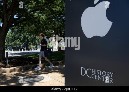 6 giugno 2022, Washington, Dastric of Columbia, USA: LA APPLE Company avvia la sua Apple Worldwide Developer Conference annuale oggi il 06 giugno 2022 a Washington DC, USA. (Credit Image: © Lenin Nolly/ZUMA Press Wire) Foto Stock