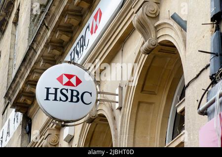 Warminster, Wiltshire, Regno Unito - Ottobre 12 2014: A Lloyds Bank Sign at Warminster, Wiltshire, Inghilterra, Regno Unito Foto Stock