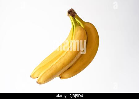 Banane mature ananas isolato su sfondo bianco Foto Stock