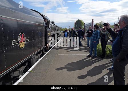 Stazione di 4mt Kidderminster, Severn Valley Railway, Regno Unito Foto Stock