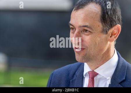 Londra, Regno Unito. 07th giugno 2022. Damian Grammaticas BBC corrispondente al 10 Downing Street London. Credit: Ian Davidson/Alamy Live News Foto Stock