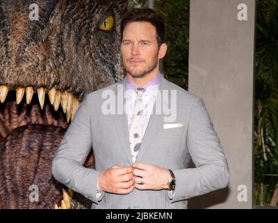 6 giugno 2022, Hollywood, California, USA: Chris Pratt partecipa alla Premiere di Los Angeles di Universal Pictures ''Jurassic World Dominion' (Credit Image: © Billy Bennight/ZUMA Press Wire) Foto Stock