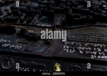 Mappa di Newark Bridge, Nottinghamshire, Inghilterra, Regno Unito Foto Stock