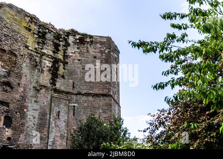 Castello gotico medievale a Newark on Trent, vicino a Nottingham, Nottinghamshire, Inghilterra, Regno Unito. Foto Stock