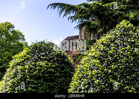 Castello gotico medievale a Newark on Trent, vicino a Nottingham, Nottinghamshire, Inghilterra, Regno Unito. Foto Stock