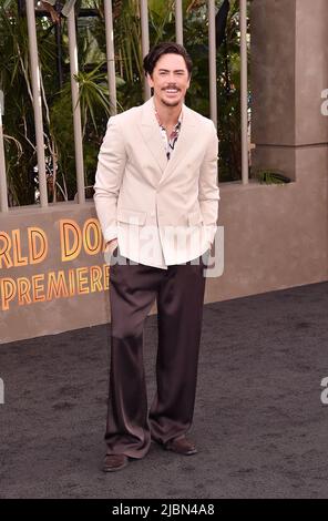 HOLLYWOOD, CA - GIUGNO 06: Tom Sandoval partecipa alla prima di Los Angeles di Universal Pictures' 'Jurassic World Dominion' al TCL Chinese Theater ON Foto Stock