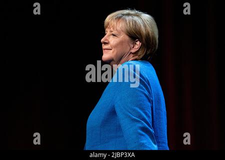 Berlino, Germania. 07th giugno 2022. Ex cancelliere tedesco Angela Merkel. Credit: Fabian Sommer/dpa/Alamy Live News Foto Stock