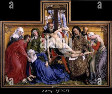 La discesa dalla Croce di Rogier van der Weyden Foto Stock