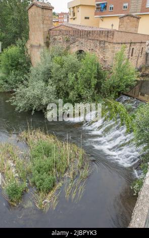 Mulino Molino de la Casca, Plasencia, Spagna. Vecchio mulino a olio del fiume Jerte Foto Stock