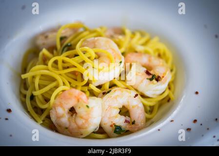 Deliziosa AOP fatta in casa con gamberi freschi Foto Stock