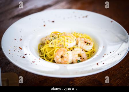 Deliziosa AOP fatta in casa con gamberi freschi Foto Stock