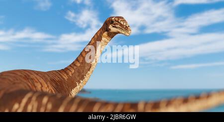 Plateosaurus engelhardti, dinosauro del tardo Triassico Foto Stock