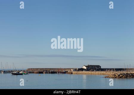 Lyme Regis, Regno Unito - Luglio 31 2016: Lyme Regis è una città balneare popolare sulla costa Jurassic dell'Inghilterra. Foto Stock